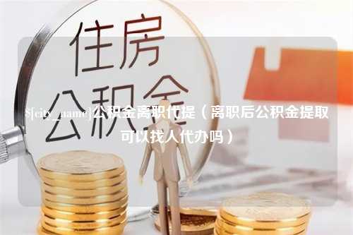 郑州公积金离职代提（离职后公积金提取可以找人代办吗）